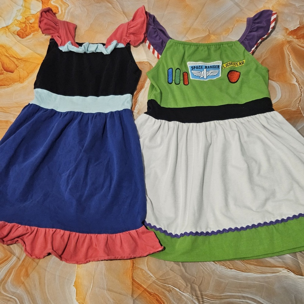 Girls Costume Dress Lot Size 5 Princess Space Ranger Buzz Inspired Halloween